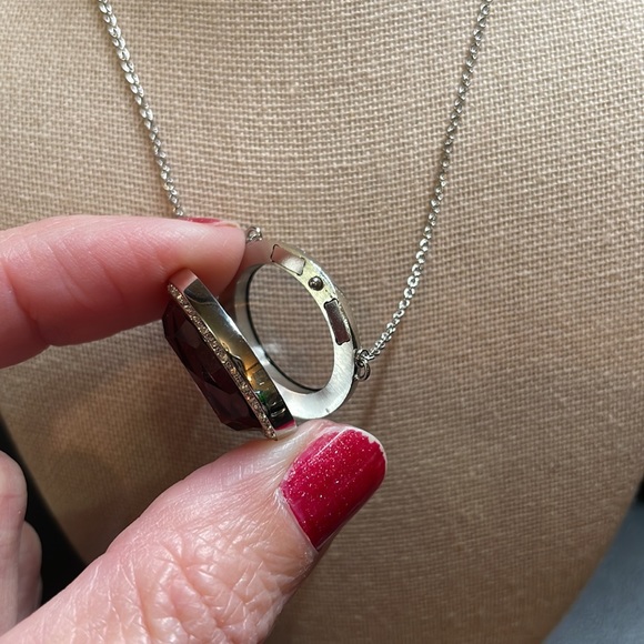 Origami Owl Amethyst Prism Oval hinge locket necklace - Picture 4 of 4